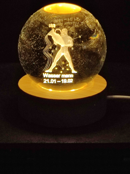 Sternzeichen Hologrammkugel - Wassermann